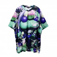 FELIPE BOLIVAR  142857 CHARACTER OVER SIZE TOTAL PATTERN T-SHIRT