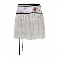 BE NINA UP-CYCLED COTTON MINI KILT SKIRT