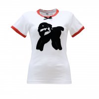 BE NINA FLOCKED LAMB PRINT T-SHIRT