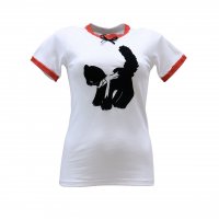 BE NINA FLOCKED CAT PRINT T-SHIRT