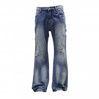 <img class='new_mark_img1' src='https://img.shop-pro.jp/img/new/icons1.gif' style='border:none;display:inline;margin:0px;padding:0px;width:auto;' />EMOSTANCE CLUB PAINTED FLARE FIT CARPENTER JEANS