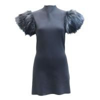 ABLONDI FUR WINGS MINI DRESS