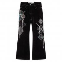 <img class='new_mark_img1' src='https://img.shop-pro.jp/img/new/icons1.gif' style='border:none;display:inline;margin:0px;padding:0px;width:auto;' />OPEN YY ARGYLE PATCHED BOOTSCUT PANTS
