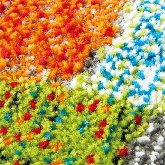 トルコ製 ラグマット/絨毯 【1.5畳 約133×190cm 幾何柄】 長方形 抗菌