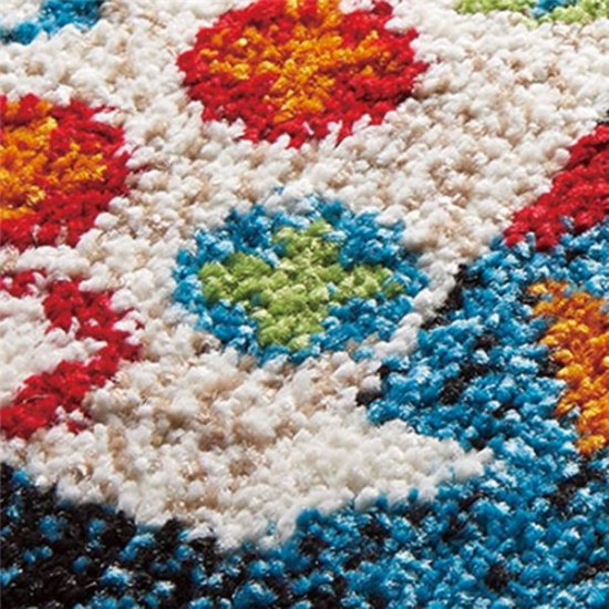 トルコ製 ラグマット/絨毯 【約200×250cm グエルブルー】 長方形 抗菌