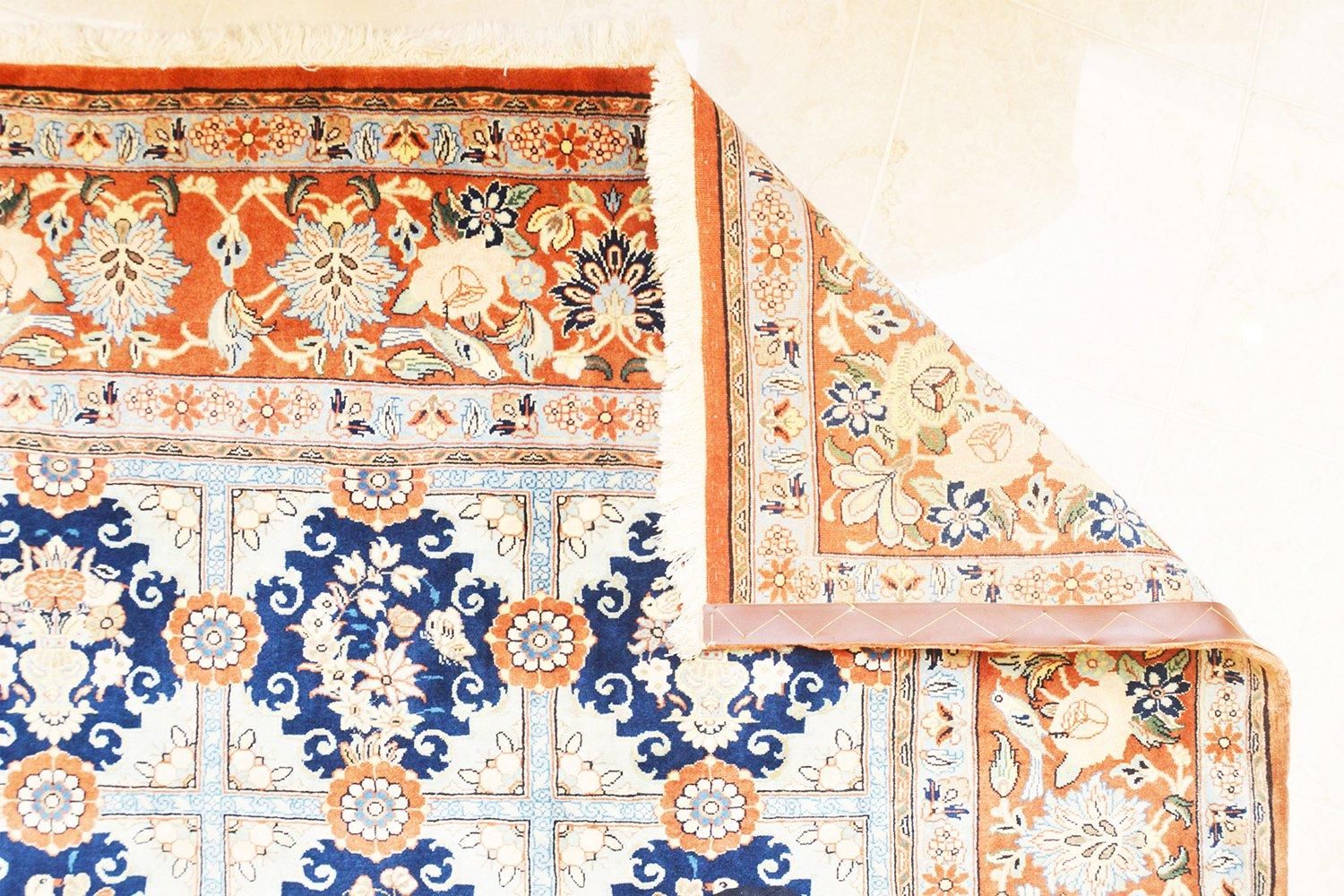 GIR301【ペルシア絨毯】カーシャン産、鳥の楽園デザイン