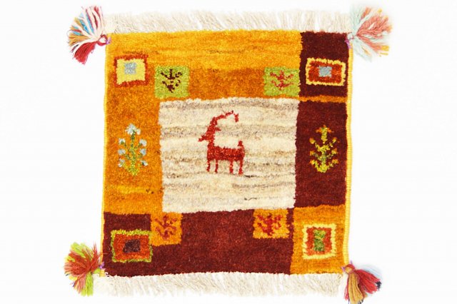 GIR911【ペルシアギャッベ】遊牧民の手織り・草木染め