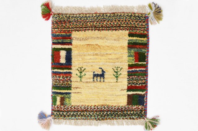 GIR913【ペルシアギャッベ】遊牧民の手織り・草木染め