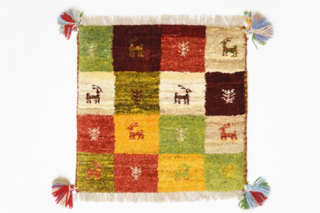 GIR915【ペルシアギャッベ】遊牧民の手織り・草木染め