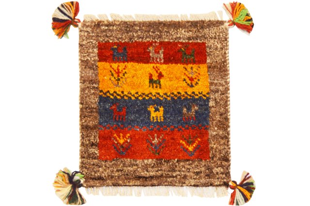 GIR944【ペルシアギャッベ】遊牧民の手織り・草木染め