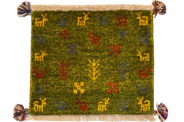 GIR949【ペルシアギャッベ】遊牧民の手織り・草木染め