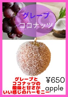 【りんご飴】プレーン　グレープココナッツ