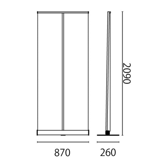 バナースタンド バナー看板 エコロールスクリーンバナー W850（屋内