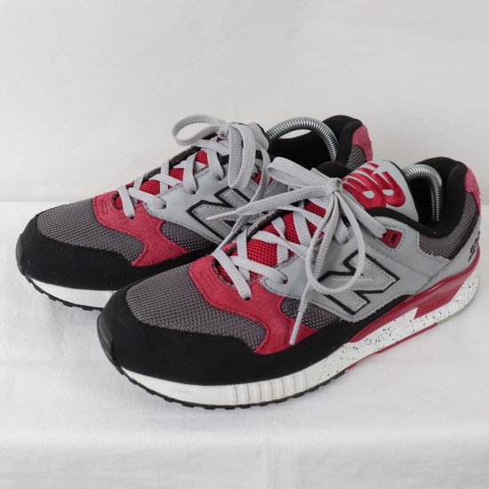 中古】new balance(ニューバランス)メンズ530【27.5cm】黒グレー赤yy1301