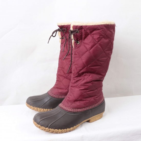 【中古】L.L.Bean（エルエルビーン）レディース(ビーンブーツ)【8】25.0cmUSA製キルティング 紫bb375