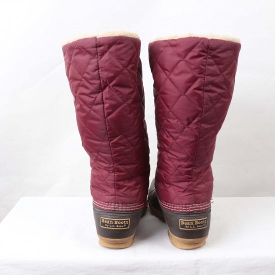 【中古】L.L.Bean（エルエルビーン）レディース(ビーンブーツ)【8】25.0cmUSA製キルティング 紫bb375