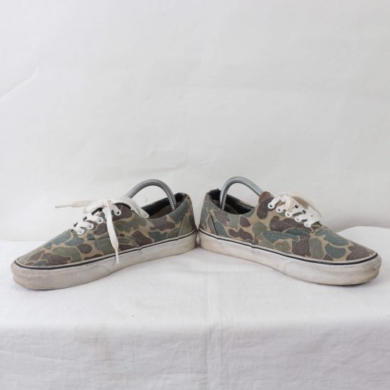 中古】VANS(バンズ)メンズERA(エラ)【26.5cm】緑カモ柄迷彩et776