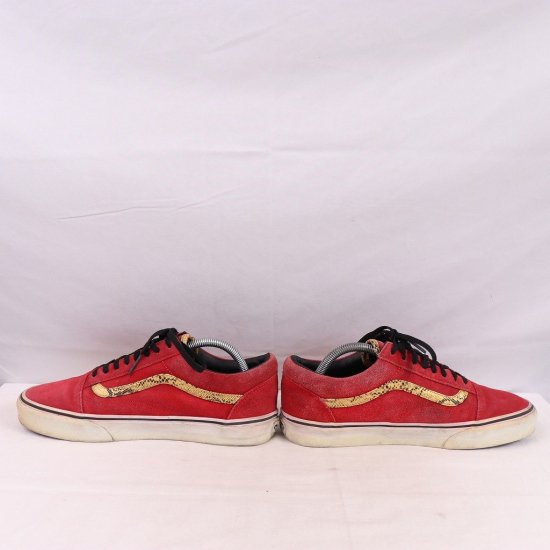 【中古】VANS(バンズ)メンズOLD SKOOL(オールドスクール)【26.5cm】赤レッドヘビ柄et906