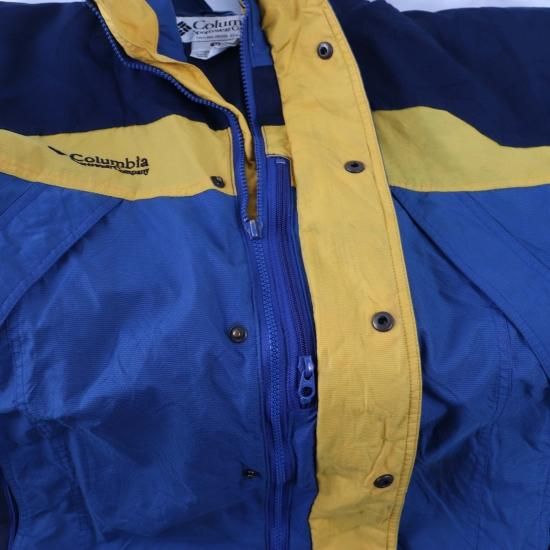 古着　Columbia フード付きジャケット 青・黄 古着 Columbia フード付きジャケット 青・黄 Columbia 【50%OFF