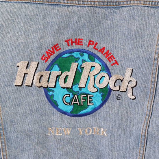 【中古】HARD ROCK CAFE(ハードロックカフェ)90'sメンズM【デニムジャケット】Gジャン(古着)j20