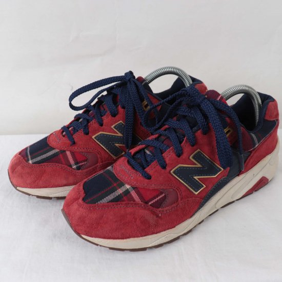 中古】New Balance(ニューバランス)レディース574【25.0cm】赤紺