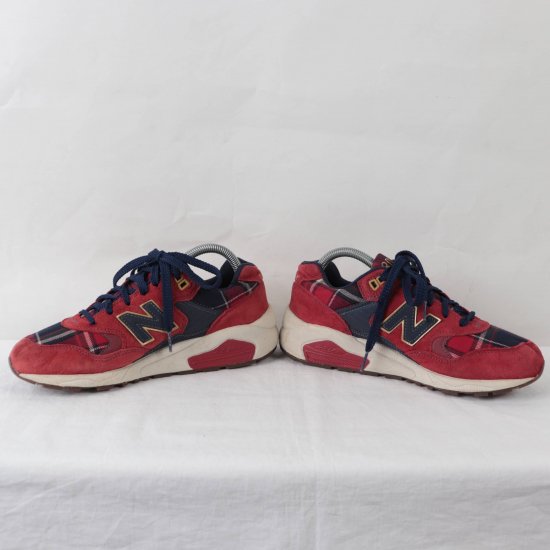 中古】New Balance(ニューバランス)レディース574【25.0cm】赤紺 