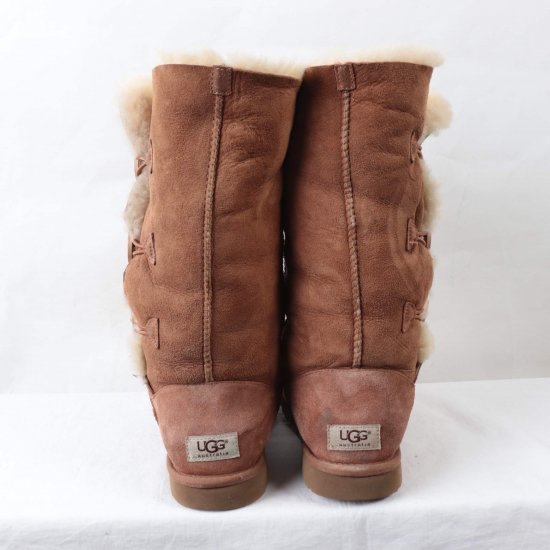 中古】UGG(アグ)レディースムートンブーツ【w 8】25.0cm位茶ug1