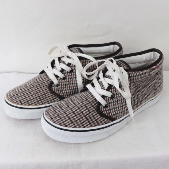 中古】VANS(バンズ)メンズCHUKKA(チャッカ)【26.0cm】黒茶ブラウン千鳥