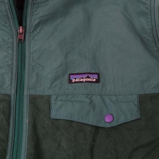 【中古】Patagonia(パタゴニア)メンズXL【ジャケット】ナイロンフリース緑シンチラ(古着)j29