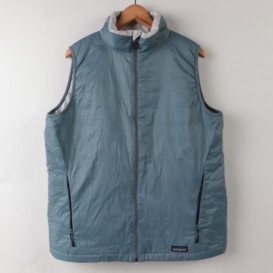 【中古】Patagonia(パタゴニア)レディースXL【ダウンベスト】水色(古着)j32