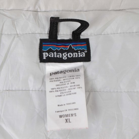 【中古】Patagonia(パタゴニア)レディースXL【ダウンベスト】水色(古着)j32