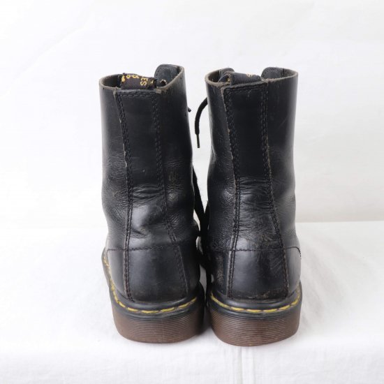 【中古】dr.martens(ドクターマーチン)英国製スチールトゥレディース10ホール【UK4】22.5cm23.0cm黒dh2161