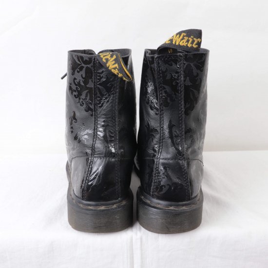 【中古】dr.martens(ドクターマーチン)メンズ8ホール【UK7】25.5cm26.0cm黒スカル柄dh2239