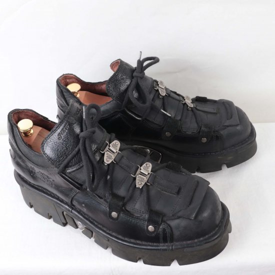 【中古】NEW ROCK(ニューロック)メンズ【46/47】スペイン製レザー黒eb403