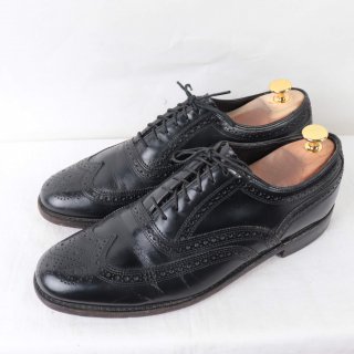 <img class='new_mark_img1' src='https://img.shop-pro.jp/img/new/icons50.gif' style='border:none;display:inline;margin:0px;padding:0px;width:auto;' />【中古】Florsheim(フローシャイム)メンズレザーシューズ(ウイングチップ)【8 1/2 D】内羽根 黒ds1246の商品画像