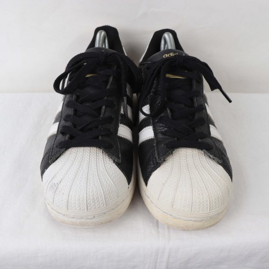 中古】adidas(アディダス)メンズ(スーパースター)SUPERSTAR【25.5cm】黒ブラック白金ベロad2807