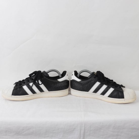 中古】adidas(アディダス)メンズ(スーパースター)SUPERSTAR【25.5cm】黒ブラック白金ベロad2807