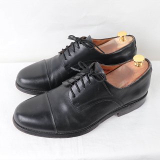 <img class='new_mark_img1' src='https://img.shop-pro.jp/img/new/icons21.gif' style='border:none;display:inline;margin:0px;padding:0px;width:auto;' />【中古】 PRIME SHOES(プライムシューズ)メンズレザーシューズ(キャップトゥ)【9】ドイツ製 黒ds1339の商品画像