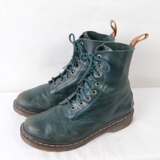 <img class='new_mark_img1' src='https://img.shop-pro.jp/img/new/icons1.gif' style='border:none;display:inline;margin:0px;padding:0px;width:auto;' />【中古】dr.martens(ドクターマーチン)レディースメンズ8ホール【UK6 位】24.5cm-25.0cm位 緑dh2268の商品画像