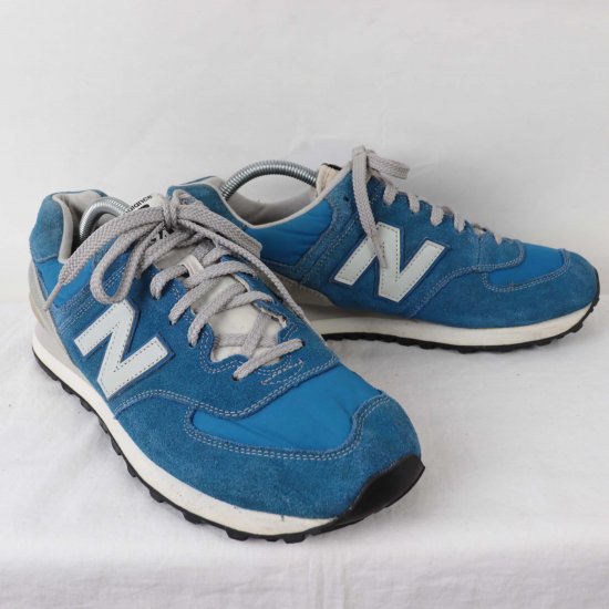 中古】New Balance(ニューバランス)メンズ574【28.0cm】青ブルーグレー