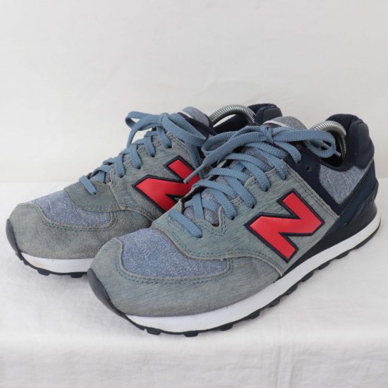 中古】New Balance(ニューバランス)メンズ574【27.5cm】ブルーグレー紺