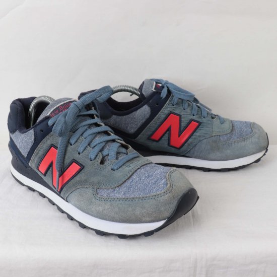 中古】New Balance(ニューバランス)メンズ574【27.5cm】ブルーグレー紺