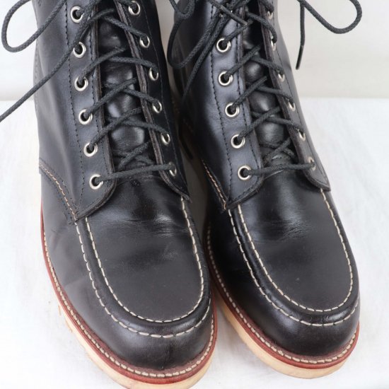 最終値下げ CHIPPEWA チペワ ワークブーツ モックトゥ 黒 USA製 - 靴