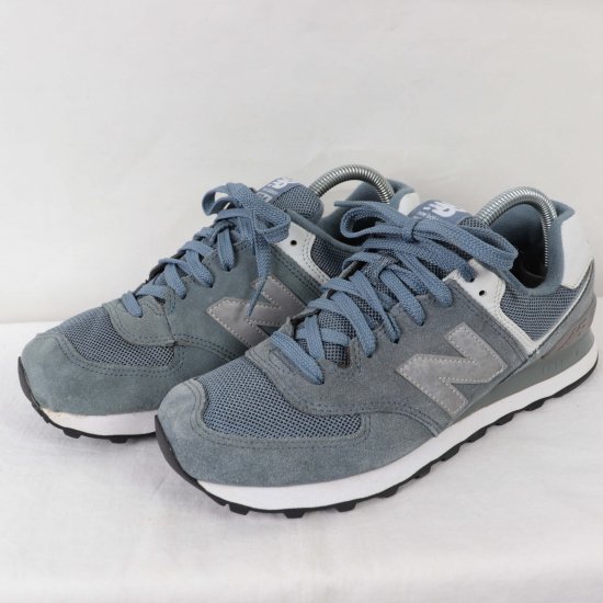 中古】New Balance(ニューバランス)メンズ574【25.5cm】ブルーグレー白