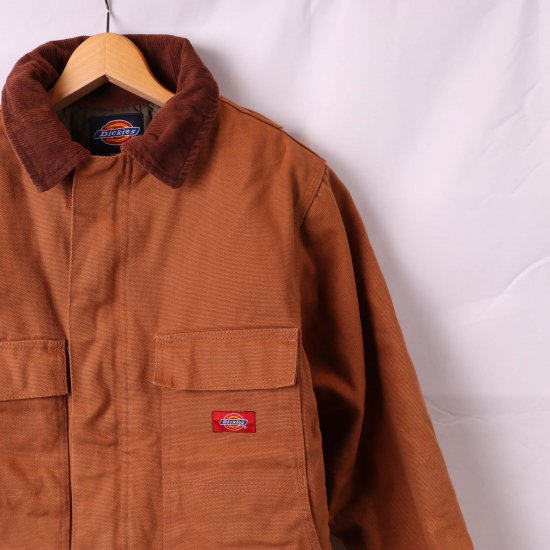 【中古】Dickies(ディッキーズ)ダックジャケットメンズ【ダックカバーオール】茶ブラウン(古着)j50