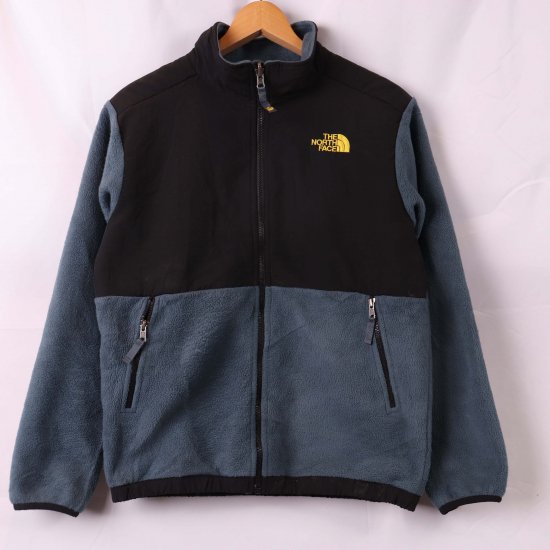 【中古】THE NORTH FACE(ザノースフェイス)キッズレディース L/G14-16【フリースジャケット】ブルーグレー黒(古着)j58