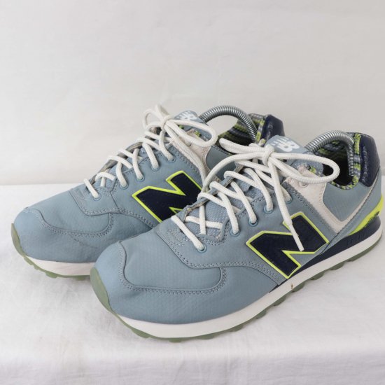 中古】New Balance(ニューバランス)メンズ574【26.5cm】ブルーグレー紺イエローyy3884