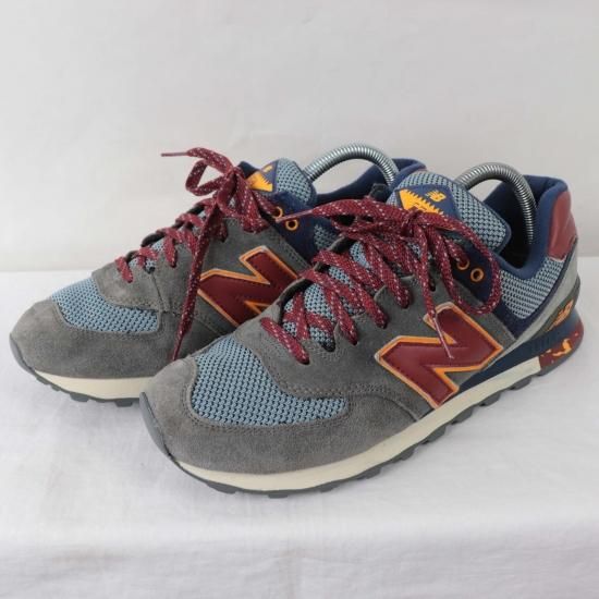 中古】New Balance(ニューバランス)メンズ574【26.5cm】グレー紺エンジオレンジyy3897