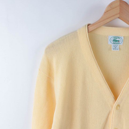 70s USA製 IZOD LACOSTE カーディガン パステル XL - カーディガン