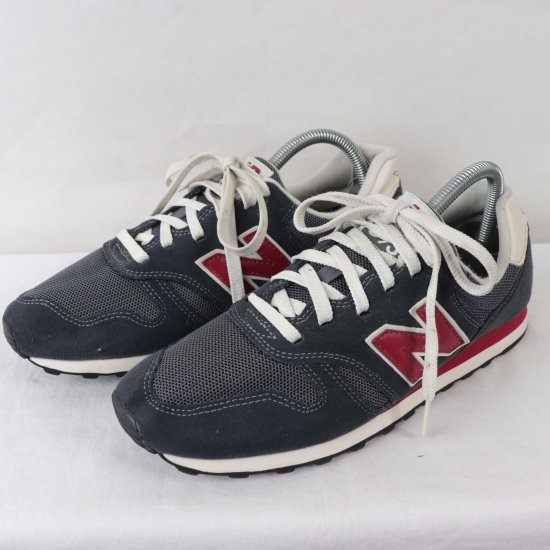 中古】New Balance(ニューバランス)メンズ373【25.5cm】紺ネイビー赤白